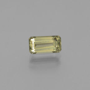 Diasporo cangiante naturale giallo da 1,60 ct, taglio smeraldo, VS