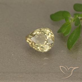 Diaspro cangiante Giallo chiaro naturale da 1.05 ct, Forma a pera, VS