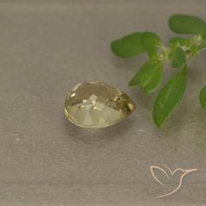 Diaspro cangiante Giallo chiaro naturale da 1.05 ct, Forma a pera, VS