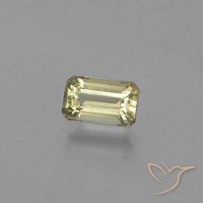 Diaspro cangiante Giallo chiaro naturale da 1.25 ct, Ottagonale / Taglio smeraldo, VS