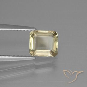 Diaspro cangiante Giallo molto chiaro naturale da 1.15 ct, Ottagonale / Taglio smeraldo, VVS-VS