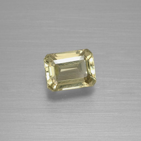 Diaspro cangiante Giallo dorato chiaro naturale da 1.11 ct, Taglio smeraldo, VVS-VS