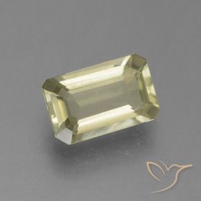 Diaspro cangiante Giallo chiaro naturale da 0.90 ct, Ottagonale / Taglio smeraldo, VVS-VS
