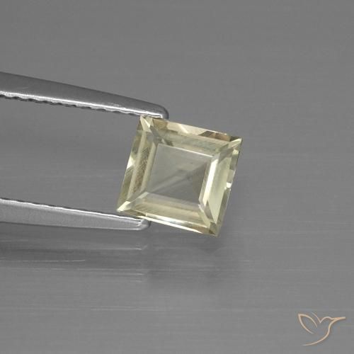 Diaspro cangiante Giallo dorato chiaro naturale da 0.91 ct, Quadrato, VVS-VS