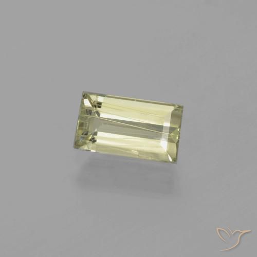 Diaspro cangiante Giallo molto chiaro naturale da 1.58 ct, Taglio a baguette, VS