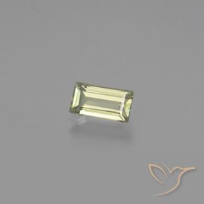 Diaspro cangiante Giallo molto chiaro naturale da 1.27 ct, Taglio a baguette, VVS