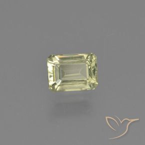 Diaspro cangiante Giallo verde naturale da 0.91 ct, Ottagonale / Taglio smeraldo, VVS-VS