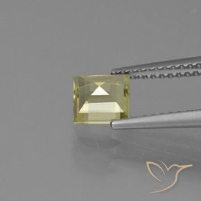 Diaspro cangiante Giallo pallido naturale da 1.01 ct, Quadrato, VVS-VS