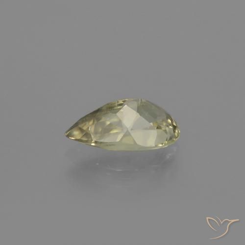 Diaspro cangiante Giallo chiaro naturale da 1.35 ct, Forma a pera, VS-SI