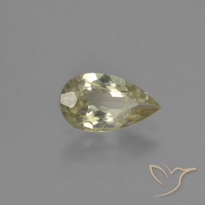Diaspro cangiante Giallo chiaro naturale da 1.37 ct, Forma a pera, VS-SI
