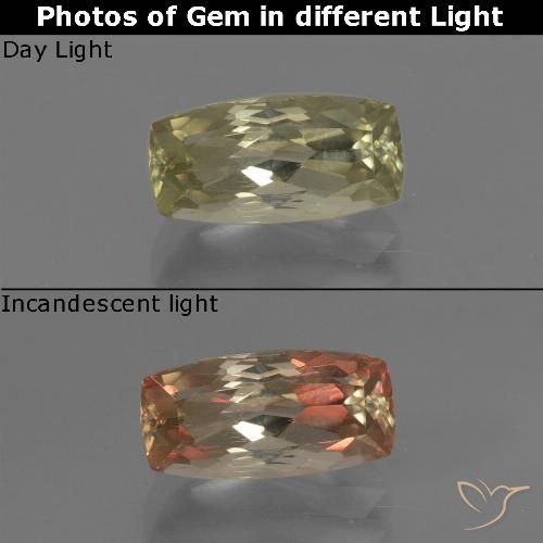 1.25ct Naturale Giallo brunastro Diaspro cangiante, Cuscino, VS