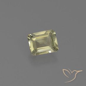 Diaspro cangiante Giallo pallido naturale da 0.65 ct, Ottagonale / Taglio smeraldo, VS