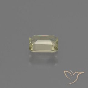 Diaspro cangiante Giallo pallido naturale da 0.65 ct, Ottagonale / Taglio smeraldo, VS