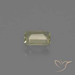 Diaspro cangiante Giallo verde naturale da 0.79 ct, Taglio smeraldo, VVS-VS