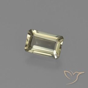 Diasporo cangiante naturale giallo da 0,83 ct, taglio smeraldo, VVS-VS