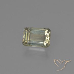 Diaspro cangiante Giallo pallido naturale da 0.82 ct, Ottagonale / Taglio smeraldo, VS