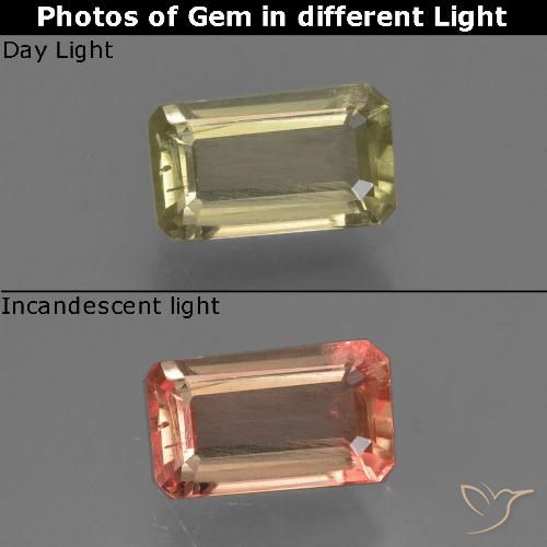 Diaspro cangiante Giallo brunastro naturale da 0.73 ct, Ottagonale / Taglio smeraldo, VS