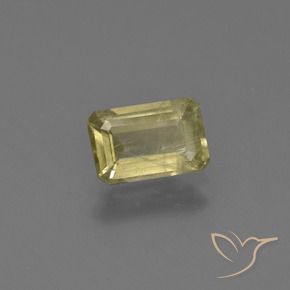 Diaspro cangiante Giallo pallido naturale da 0.97 ct, Ottagonale / Taglio smeraldo, VS-SI