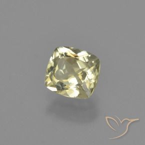 Diaspro cangiante Giallo molto chiaro naturale da 0.89 ct, Taglio a cuscino, VVS-VS