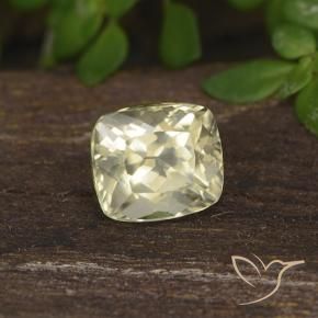 Diaspro cangiante Giallo pallido naturale da 0.66 ct, Cuscino, VVS-VS