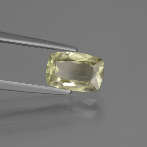 Diasporo cangiante naturale giallo da 1,09 ct, taglio a cuscino, VS-SI