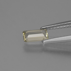 Diasporo cangiante naturale giallo da 0,46 ct, taglio smeraldo, VVS-VS