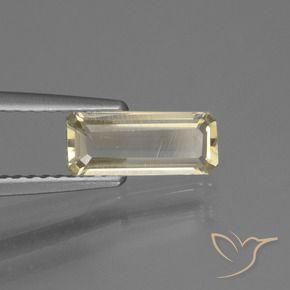 Diaspro cangiante Giallo pallido naturale da 0.84 ct, Ottagonale / Taglio smeraldo, VVS-VS