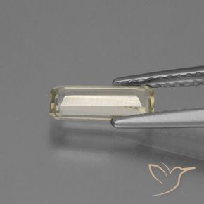 Diaspro cangiante Giallo pallido naturale da 0.84 ct, Ottagonale / Taglio smeraldo, VVS-VS