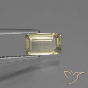 Diaspro cangiante Giallo molto pallido naturale da 0.80 ct, Ottagonale / Taglio smeraldo, VS