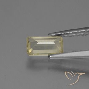 Diaspro cangiante Giallo molto pallido naturale da 0.80 ct, Ottagonale / Taglio smeraldo, VS