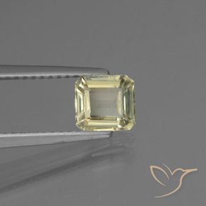 Diaspro cangiante Giallo molto chiaro naturale da 0.92 ct, Ottagonale / Taglio smeraldo, VS