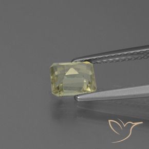 Diaspro cangiante Giallo molto chiaro naturale da 0.99 ct, Ottagonale / Taglio smeraldo, VS