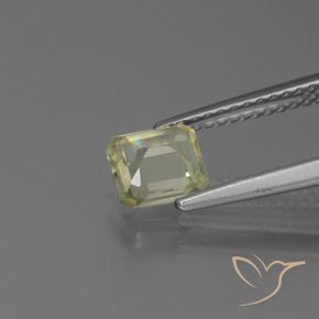 Diaspro cangiante Giallo molto chiaro naturale da 0.87 ct, Ottagonale / Taglio smeraldo, VS