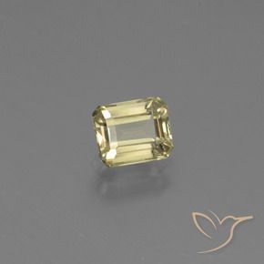 Diaspro cangiante Giallo pallido naturale da 0.87 ct, Ottagonale / Taglio smeraldo, VS