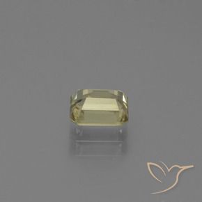 Diaspro cangiante Giallo pallido naturale da 0.87 ct, Ottagonale / Taglio smeraldo, VS