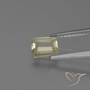 Diaspro cangiante Giallo chiaro naturale da 0.73 ct, Ottagonale / Taglio smeraldo, VS