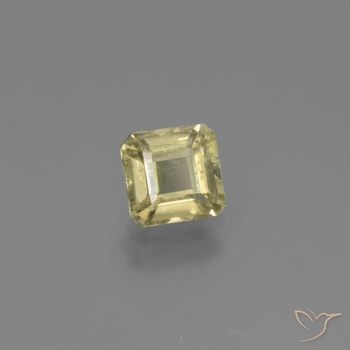 Diaspro cangiante Giallo pallido naturale da 0.92 ct, Ottagonale / Taglio smeraldo, VS