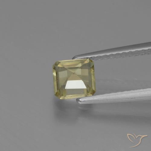 Diaspro cangiante Giallo pallido naturale da 0.92 ct, Ottagonale / Taglio smeraldo, VS