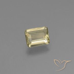 Diaspro cangiante Giallo molto chiaro naturale da 0.88 ct, Ottagonale / Taglio smeraldo, VVS-VS