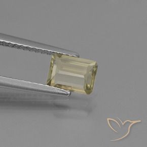 Diaspro cangiante Giallo molto chiaro naturale da 0.88 ct, Ottagonale / Taglio smeraldo, VVS-VS