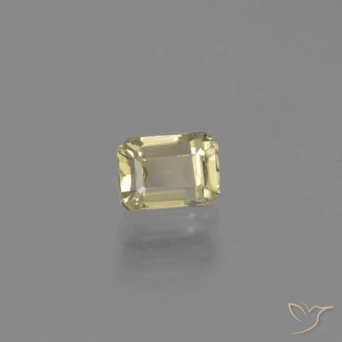Diaspro cangiante Giallo pallido naturale da 0.96 ct, Ottagonale / Taglio smeraldo, VVS-VS