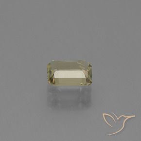 Diaspro cangiante Giallo pallido naturale da 0.95 ct, Ottagonale / Taglio smeraldo, VVS-VS