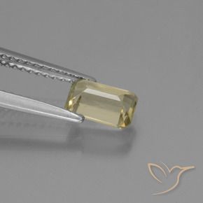 Diaspro cangiante Giallo chiaro naturale da 0.97 ct, Ottagonale / Taglio smeraldo, VS