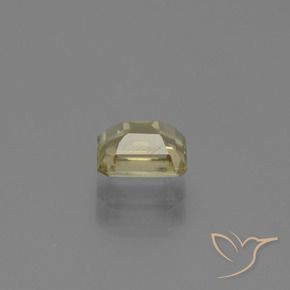 Diasporo cangiante naturale giallo da 1,19 ct, taglio smeraldo, VS