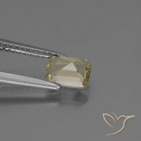 Diaspro cangiante Giallo dorato chiaro naturale da 0.93 ct, Ottagonale / Taglio smeraldo, VS