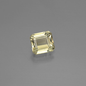 Diasporo cangiante naturale giallo da 0,74 ct, taglio smeraldo, VVS-VS