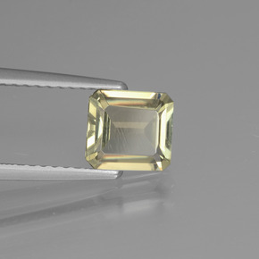 Diasporo cangiante naturale giallo da 1,15 ct, taglio smeraldo, VVS-VS