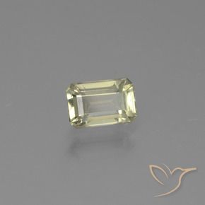 Diaspro cangiante Giallo molto pallido naturale da 0.98 ct, Ottagonale / Taglio smeraldo, VVS-VS