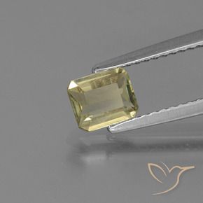 Diaspro cangiante Giallo caldo naturale da 0.74 ct, Ottagonale / Taglio smeraldo, VS