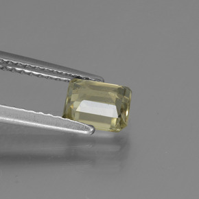 Diaspro cangiante Giallo medio naturale da 1.06 ct, Taglio smeraldo, VS